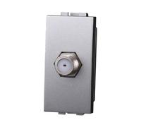 IXTRIMA Toma TV SAT de tornillo satélite tipo F color gris compatible con Bticino Living Light/INTERNATIONAL 1 ud
