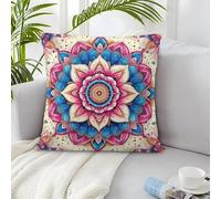 IXUEOUUXC Mandala Flower Funda De Almohada 3D Funda Almohada Suave Decoración del Hogar Modernas para Salón 2 Pack Regalo 50x50cm