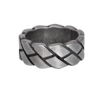 iXXXi Men Anillo Bugatti Plata Antigua | 20mm, Acero inoxidable, Sin piedras preciosas