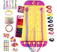 Ixydor Kit de Creación de Pulseras de la Amistad, Trenzadas Kit para Hacer Pulseras Niñas, Set Fabricación de Pulsera de Amistad, Cumpleaños para Niñas 6 7 8 9 10 11 12 Años, Amarillo