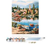 Ixydor Pintar por Numeros Adultos, DIY Pintura por Números, Kit de Pintura por Numeroscon Pinceles y Pigmento Acrílico, Manualidades Adultos para la Decoración del Hogar, 40 x 50 cm, Sin Marco