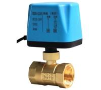 IXYFFRQO Válvula de Bola motorizada de latón, reinicio de Apagado de 2 Cables, 8 N·m, Gran torsión, 220V, 110V, 24V, 12V, CA/CC, válvula solenoide eléctrica Alternativa(24VDC_Normally Closed)
