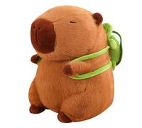 IXYHKB Juguete De Peluche Capybara, 23cm Realista Con Mochila Tortuga, Simulación Carpincho Para Decoración Del Hogar y Niños