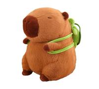 IXYHKB Juguete Realista de Capybara, 33cm con Mochila Tortuga, Capibara Peluche para la Decoración del Hogar y Niños