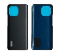 iYAiYO Cubierta Trasera de Cristal para Xiaomi Mi 11 M2011K2C, M2011K2G Pieza de Repuesto Cubierta de la Batería Trasera con Adhesivo Preinstalado-Negro