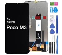 iYAiYO Pantalla Digitalizador Pantalla Táctil Reemplazo Compatible con Xiaomi Poco M3 M2010J19CG, M2010J19CI Pantalla Completa con Herramientas-Negro