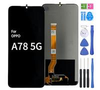 iYAiYO Pantalla LCD Digitalizador Pantalla Táctil Recambio Compatible con Oppo A78 5G CPH2483, CPH2495 Pantalla Completa con Herramientas - Negro