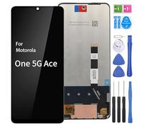 iYAiYO Pantalla LCD Digitalizador Pantalla Táctil Reemplazo Compatible con Motorola One 5G Ace XT2113-2 Pantalla Completa con Herramientas-Negro