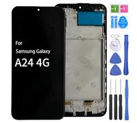iYAiYO Pantalla LCD digitalizadora táctil de repuesto compatible con Samsung A24 4G SM-A245F Incell pantalla completa con marco negro