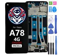 iYAiYO Pantalla LCD Táctil Repuesto Compatible con OPPO A78 4G incell con Marco Reparación Pantalla Display Completa Digitalizador De Reemplazo con Herramientas