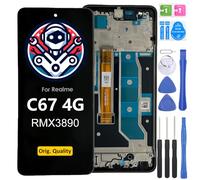 iYAiYO Pantalla LCD Táctil Repuesto Compatible con Realme C67 4G Original con Marco Reparación Pantalla Display Completa Digitalizador De Reemplazo con Herramientas