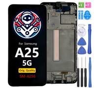 iYAiYO Pantalla LCD Táctil Repuesto Compatible con Samsung Galaxy A25 5G SM-A256 OLED Original con Marco Reparación Pantalla Display Completa Digitalizador De Reemplazo con Herramientas
