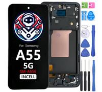iYAiYO Pantalla LCD Táctil Repuesto Compatible con Samsung Galaxy A55 SM-A556 incell con Marco Reparación Pantalla Display Completa Digitalizador De Reemplazo con Herramientas