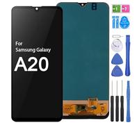 iYAiYO Pantalla TFT Digitalizador Pantalla Táctil Reemplazo Compatible con Samsung A20 Pantalla Completa con Herramientas-Negro