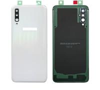 iYAiYO Tapa de batería trasera con lente cámara para Samsung A50 Parte de Repuesto de la Carcasa Cubierta Trasera con Adhesivo preinstalado-Blanco