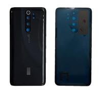 iYAiYO Tapa Trasera Cristal con Lente Cámara para Xiaomi Redmi Note 8 PRO M1906G7I, M1906G7G Pieza de Repuesto de la Carcasa Tapa de Batería Trasera con Adhesivo Preinstalado-Negro