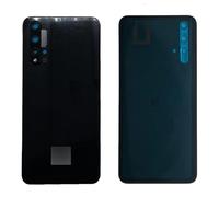 iYAiYO Tapa trasera de cristal con lente cámara para Huawei Nova 5T Parte de repuesto de la carcasa de la batería trasera con adhesivo preinstalado incl.Herramientas-negro