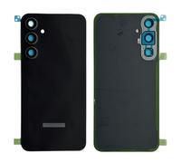 iYAiYO Tapa trasera de cristal con lente de cámara para Samsung S23 Fe SM-S711B SM-S711U Parte de repuesto de la carcasa Tapa de batería trasera con adhesivo preinstalado (negro)