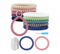 Iyalezirk 10 Pulseras Extensibles con Espiral Flexible y Retráctil.
