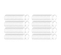 Iyalezirk 100 piezas de espacios vacíos de acrílico de 3 pulgadas con agujero transparente círculo adorno transparente redondo acrílico adorno de Navidad espacios vacíos