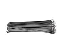 Iyalezirk 100 uds/lote, 4,6 mm x 300 mm sujetacables de acero inoxidable recubierto de plástico Ss304 del PVC
