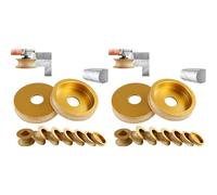 Iyalezirk 2 Muelas Abrasivas de Afilar, Muela Abrasiva Manual de 3 Pulgadas de Perfil, Muela Abrasiva Redonda Soldada Al Vacío en Seco (10 mm)