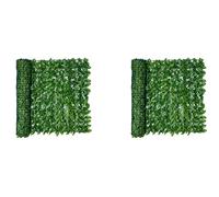 Iyalezirk 2 x 0,5 x pared planta valla hojas artificiales imitación Ivy Leaf valla privacidad Screen Decor