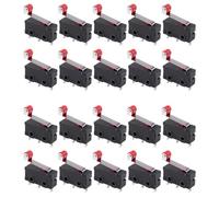 Iyalezirk 20pcs Micro-Roller Lever Arm Abrir Cerrar Finecorsa Kw12-3 Pcb Microinterruptor