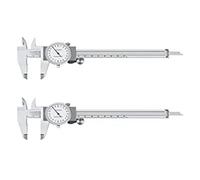 Iyalezirk 2X 0-150 mm Calibre Métrico Instrumento de Medición Dial Calibre un Calibre un Calibre un Calibre un Calibre un Calibre un Calibre un Calibre un Pasillo Antigolpes 0,02 mm (TGBK150-0-150 mm)