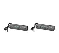 Iyalezirk 2X -1 Termómetro para Automóvil Pantalla LCD Reloj C/F Controlador de Sensor de Temperatura Termostato Interior y Exterior con Sonda
