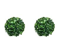 Iyalezirk 2X Bolas de Sintético, Bolas Redondas, Sin Adornos, Bolas de Topiario Artificiales, Decoración de Mesa para el Hogar Al Aire Libre A