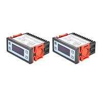 Iyalezirk 2X Controlador de Temperatura del Termostato Digital -200 Microordenador Controlador de Calefacción AC220V