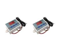 Iyalezirk 2X Controlador de Temperatura LED Digital Profesional W3002 de 12 V y Regulador de Termostato de 10 A XH-3002
