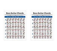 Iyalezirk 2X Eléctrico Cuadro De Acordes para Guitarra Bajo 4 Cuerdas Acuerdo Guitarra Diagrama Digitación Diagrama