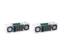 Iyalezirk 2X Kit DIY para Altavoces Bluetooth, Espectro Musical LED Electrónico, Doble Canal, Amplificador para Altavoz 8002 de 3W