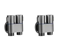 Iyalezirk 2X Mini Grifo Multifunción en 1 en 2 Salidas Grifo para Lavadora Un Doble Cromado para Lavadora y WC-A