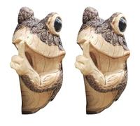 Iyalezirk 2X Silencio Rana Árbol Mirador Jardín Árbol Esculturas Árbol Al Aire Libre Cara Jardín Árbol Hugger Estatua Interior Exterior Patio A