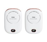 Iyalezirk 2X Ventilador Mini USB Enfriador Recargable Ventilador Viaje de Mano