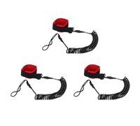 Iyalezirk 3piezas 10.6 Ft Tobillo Correa Surf Enrollado Stand Up Paddle Board Negro TPU Paddle Board Pie Pierna Cuerda Tabla de Surf Balsa Cuerda de Tracción