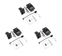 Iyalezirk 3X 5 Bandas de Guitarra AcúStica EQ Preamplificador Ecualizador de Sintonizador LCD con MicróFono LC-5