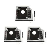 Iyalezirk 3X Bandeja de Disco Duro 9.5mm Universal 2Do HDD HD Ssd Bandeja Caja, para 9.5mm Ordenador Portátil CD/DVD-ROM Ranura de Unidad de Bahía Óptica (para Ssd y HDD)
