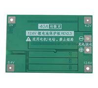 Iyalezirk 4 Piezas 3S 40A para Destornillador 12V Li-Ion 18650 Placa de Protección de Batería Pcm con MóDulo de Celda de Batería de Litio de Equilibrio