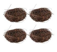 Iyalezirk 4X Hecho una Mano Vine Bird Nest Home Nature Craft Holiday para Photo Garden Decor
