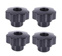 Iyalezirk 4X M10 diámetro de 10 mm Discusión Negro Plástico Pinza de apriete Perilla Grip