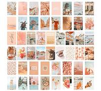 Iyalezirk 50 unidades de fotos estéticas de playa de pesca para pegar la pared estilo boho kits de impresión de Collage color verde azulado decoración de dormitorio para niña