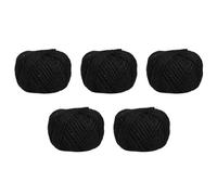 Iyalezirk 5X Cuerda de Yute de 50m de Cuerda para Manualidades Album de Recortes Jardineria -Negro