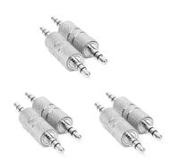 Iyalezirk 6pzs 3.5mm Macho Estereo A 3.5mm Macho Conector de Acoplador de Jack Adaptador de Audio de Auriculares