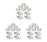 Iyalezirk 75x Lata de aluminio de 15Ml, botes grandes para velas de maquillaje, capacidad vacía, gran cosmético/vela/ollas