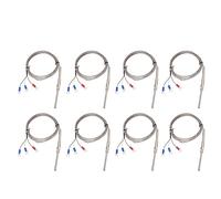 Iyalezirk 8X 0-400C PT100 Tipo 5 mm x 50 mm Sonda termopar del regulador de temperatura 2 metros