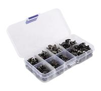 Iyalezirk 90 juegos de Chicago Kit Surtidos, 6 Tamaños de Remaches en Una Cabeza Tachuelas Un Tornillo en Metal para DIY A